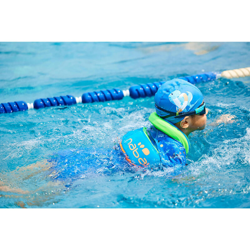Gilet piscina SWIMVEST+ verde-azzurro