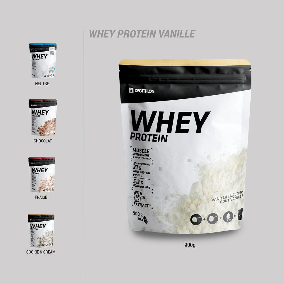 WHEY PROTEIN VANILLE 900G CORENGTH Decathlon