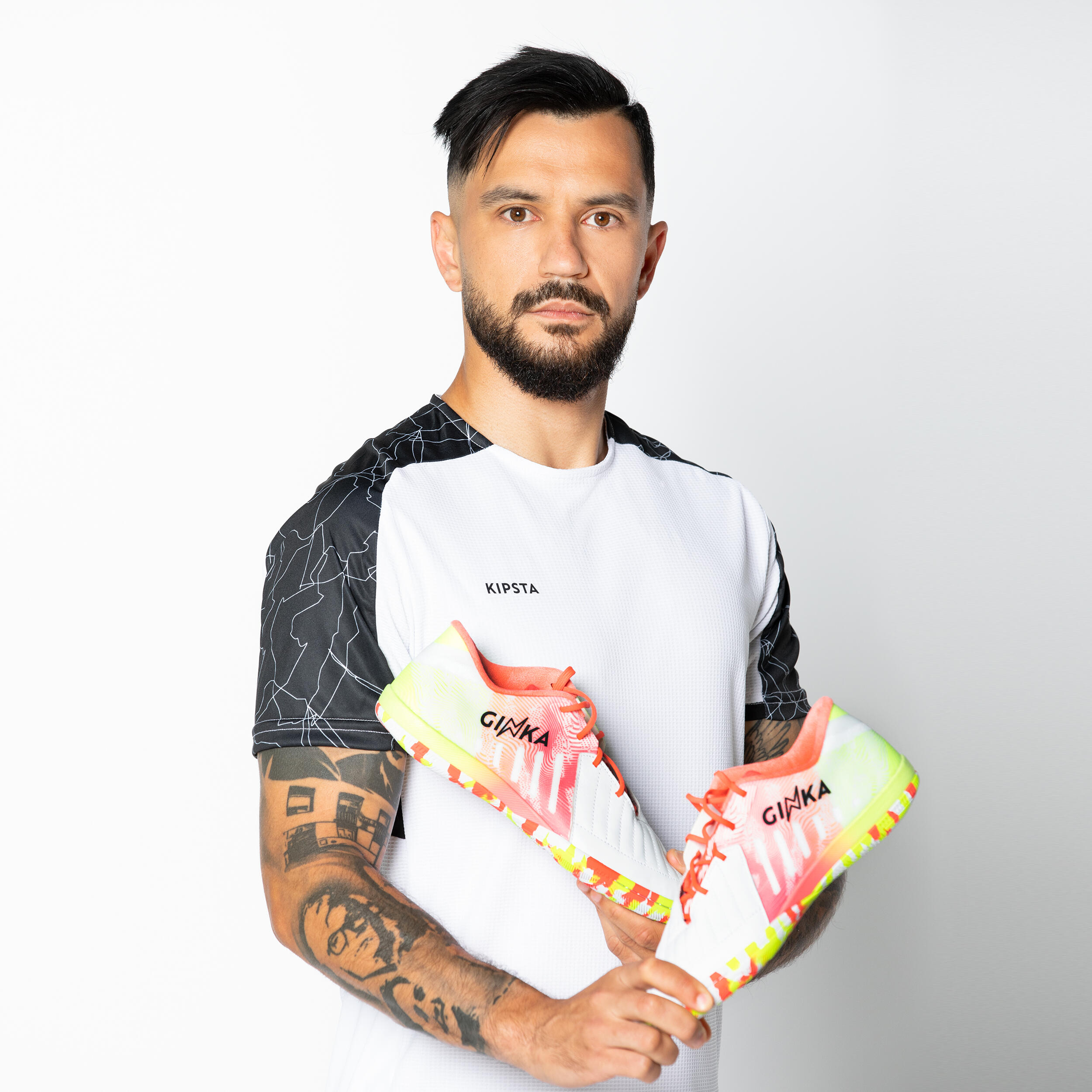 Futsal Leather Shoes Ginka 900 - Black