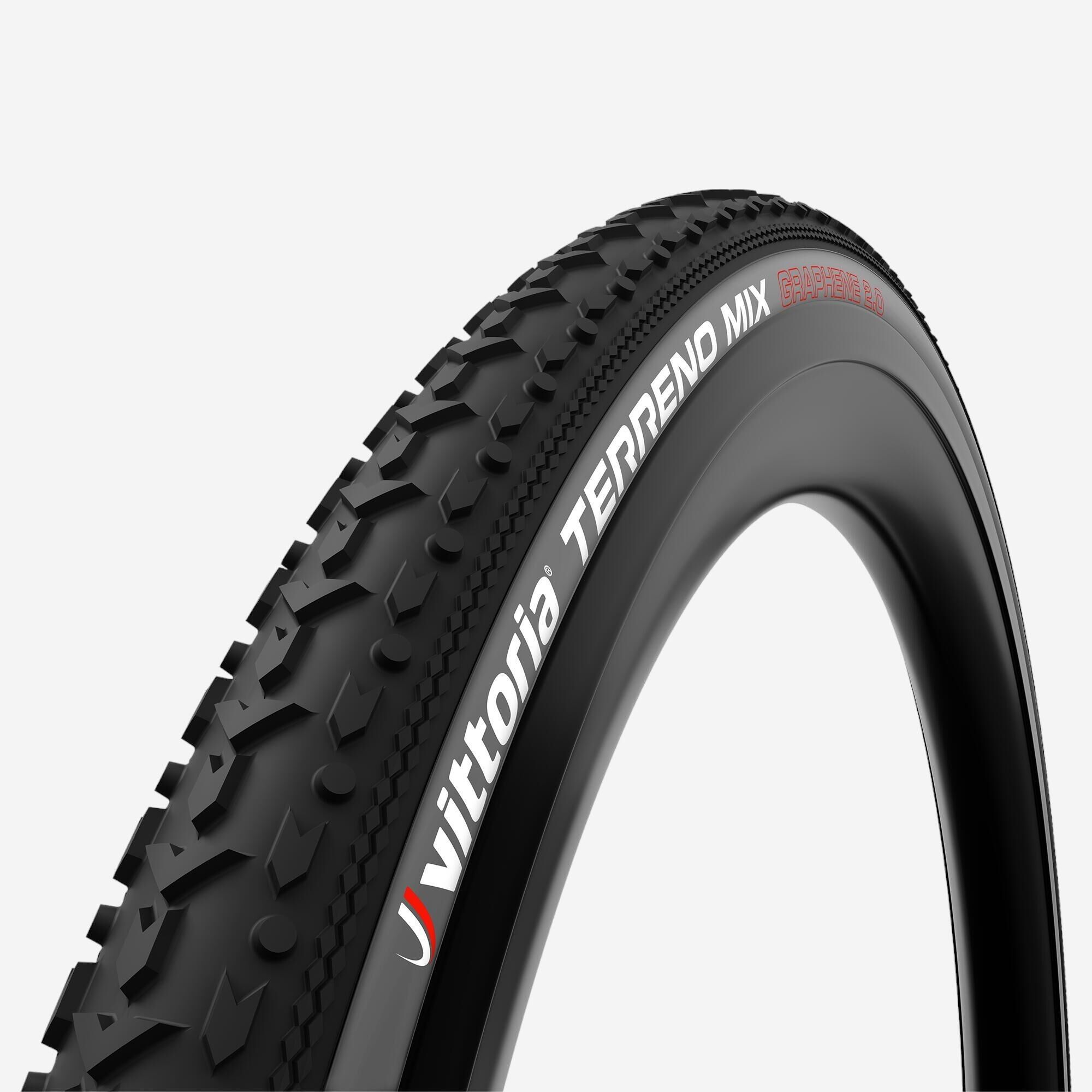 VITTORIA Tubeless Ready TNT Folding Bead Cyclocross Tyre 700x33 Terreno Mix - Black