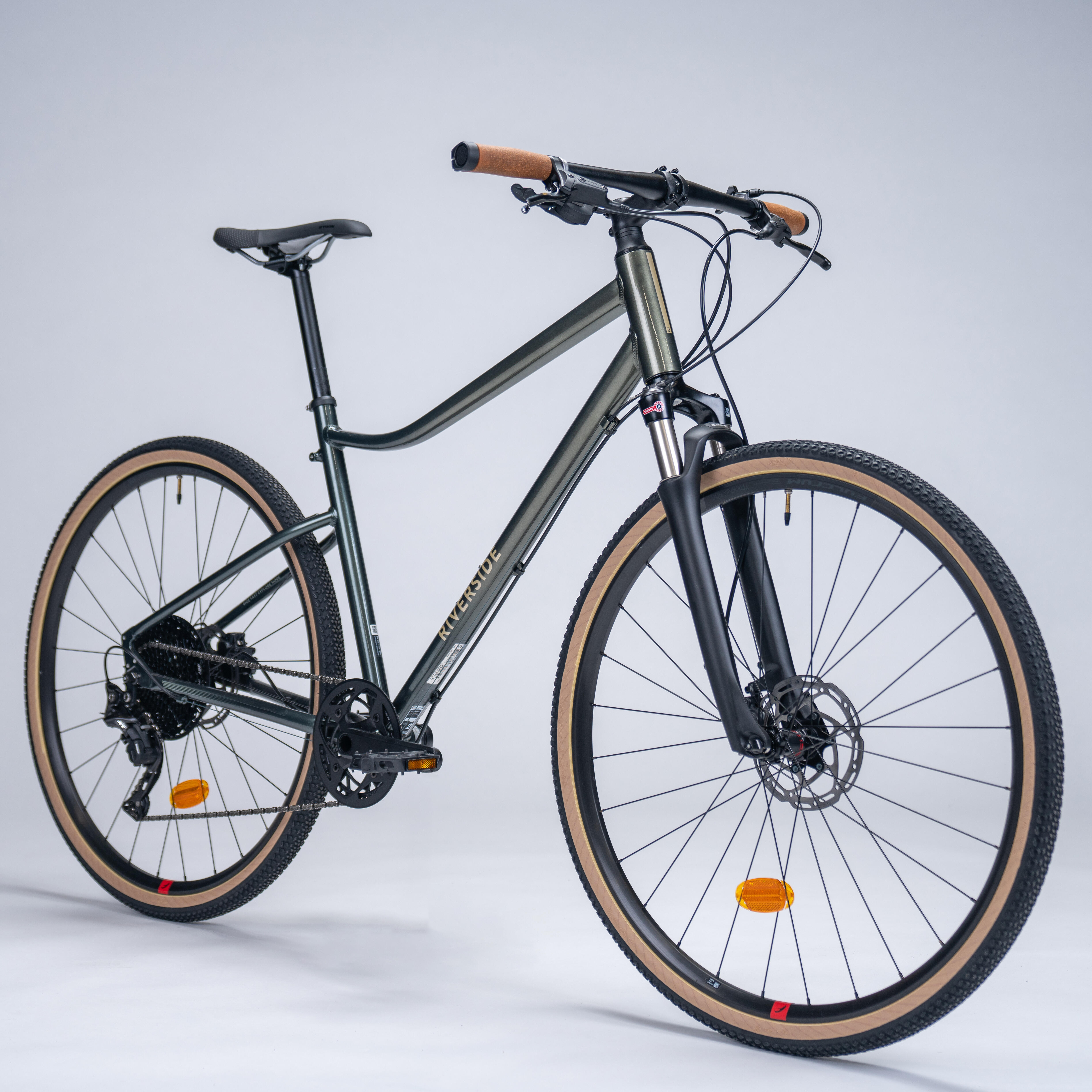 Bicicleta de trekking Riverside 920 gris