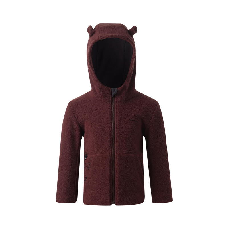 Kids’ Hiking Fleece Jacket - MH500 KID - Aged 2-6 - Mahogany Brown