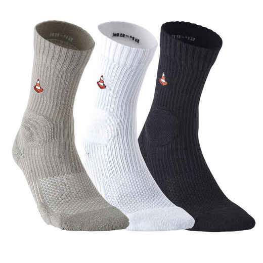 
      Čarape za skateboarding SK100 srednje visoke 3 para
  