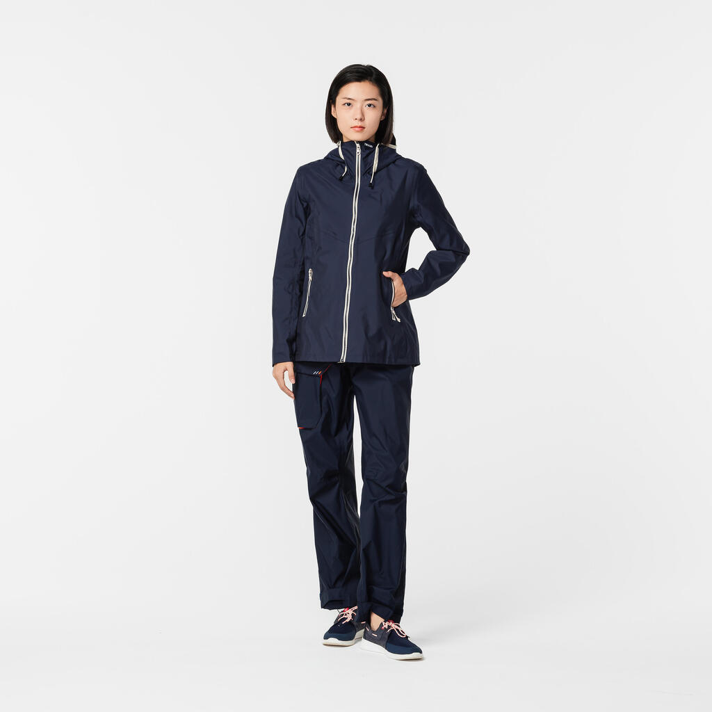 Segeljacke Regenjacke Damen wasserdicht - Sailing 100 ocker