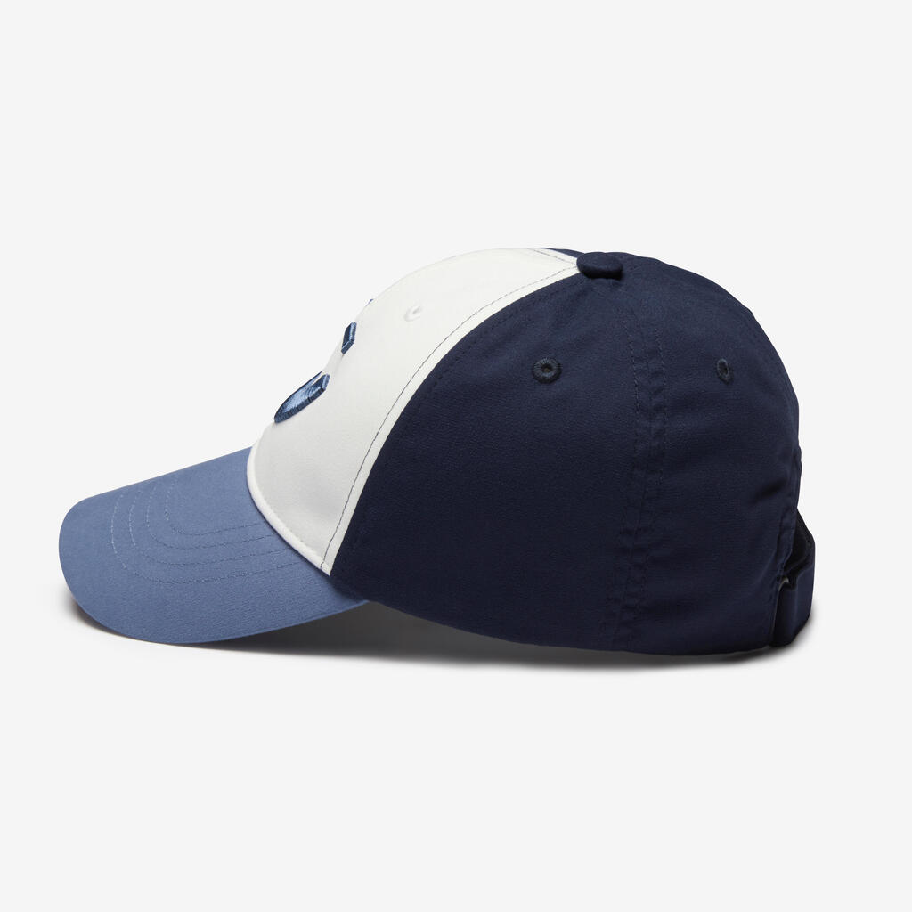 Casquette enfant respirante réglable mixte, bleu blanc