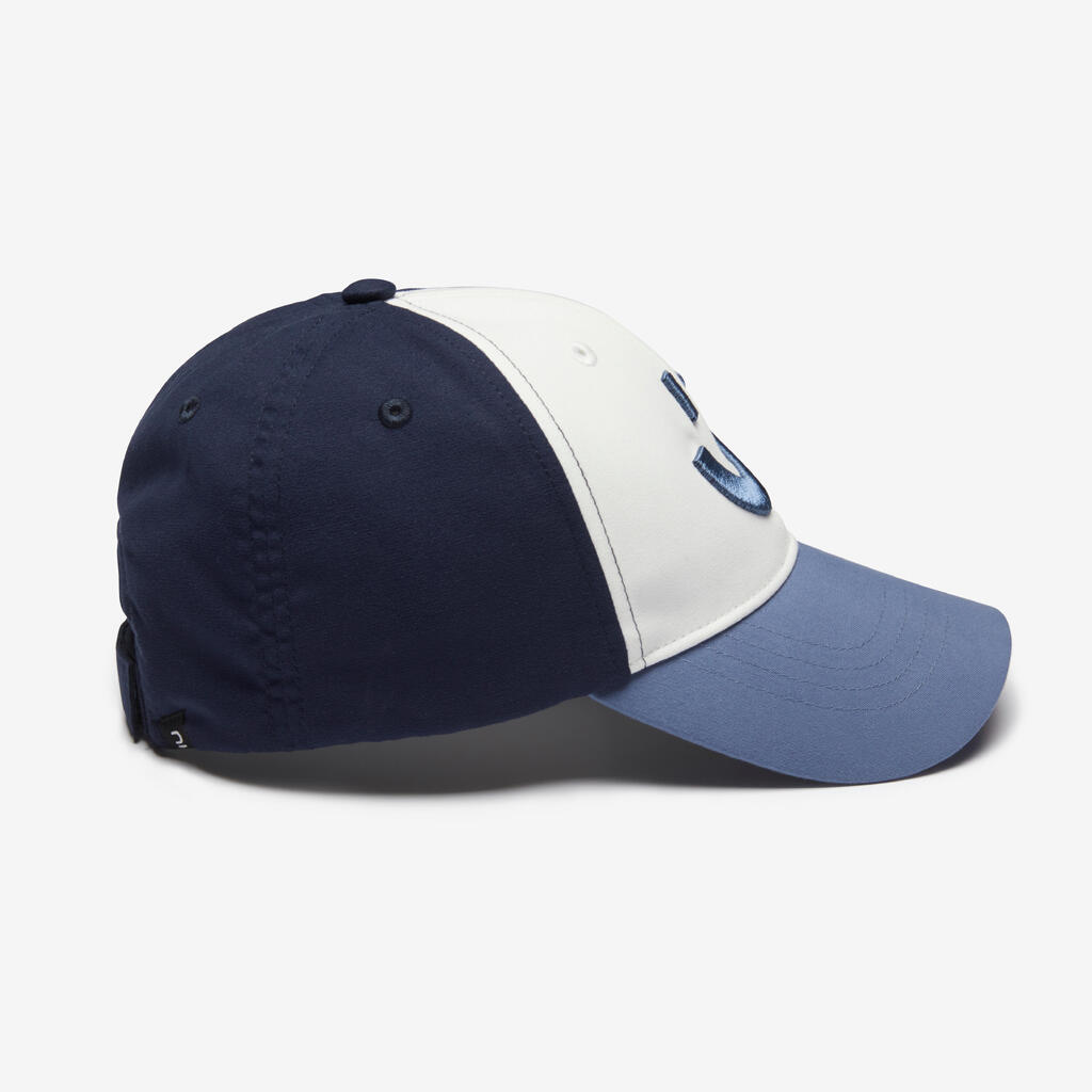 Casquette enfant respirante réglable mixte, bleu blanc