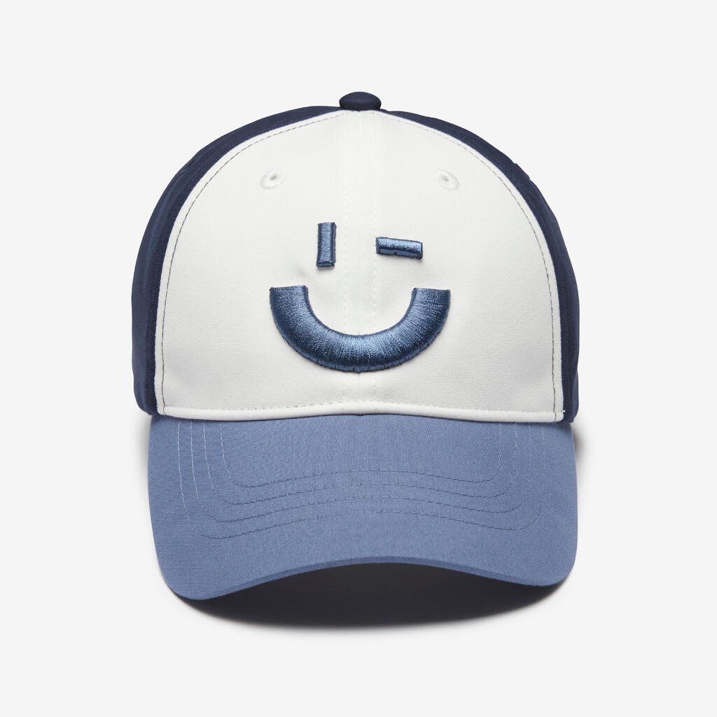 Casquette enfant respirante réglable mixte, bleu blanc