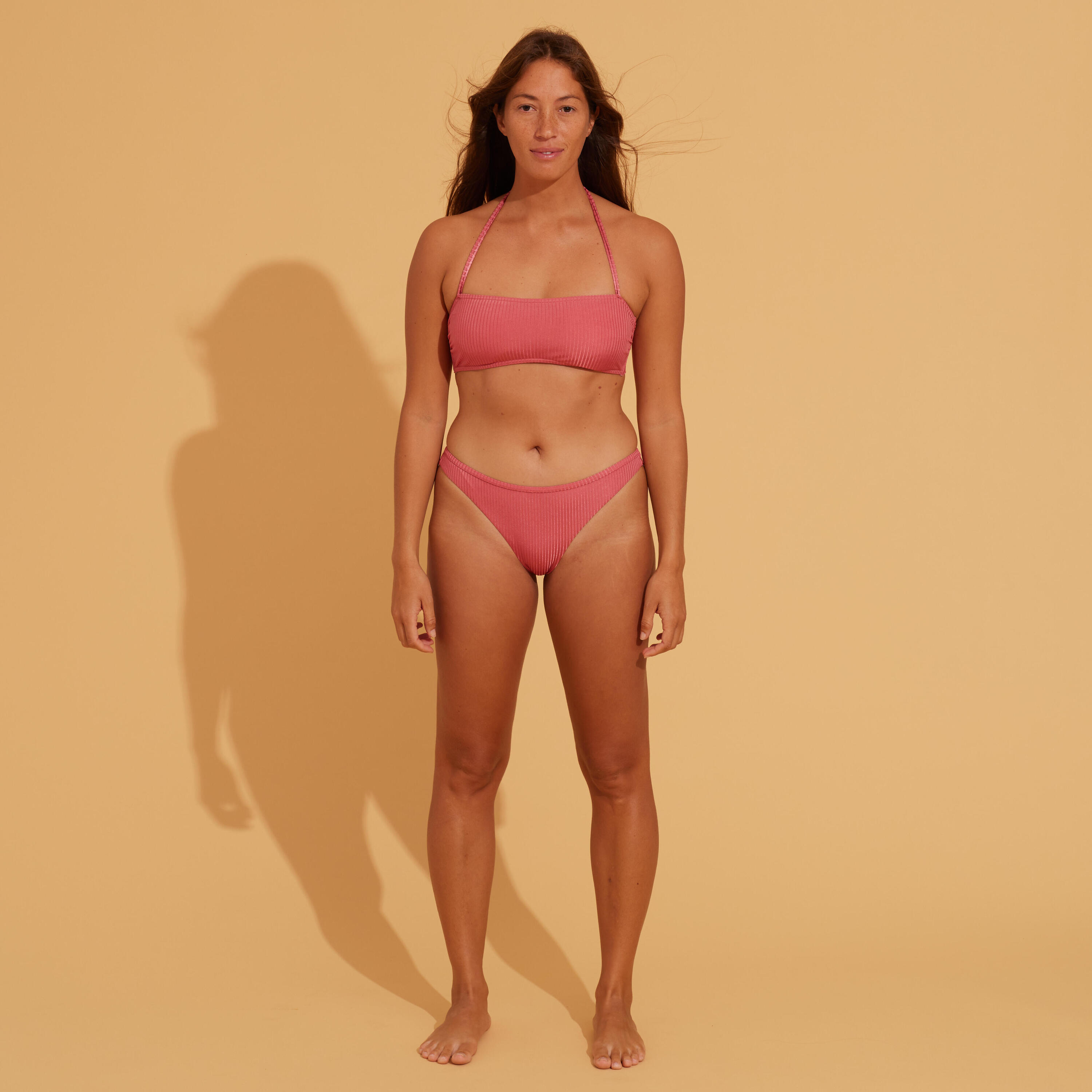 Braga bikini brasileña Mujer acanalado rosa 4/6