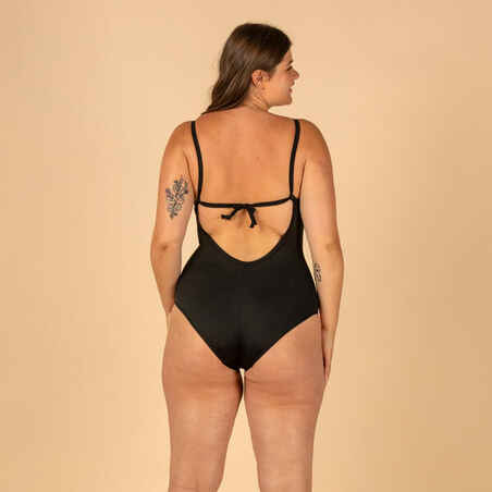 1-piece women's swimsuit CLOE BLACK adjustable X or U shaped back