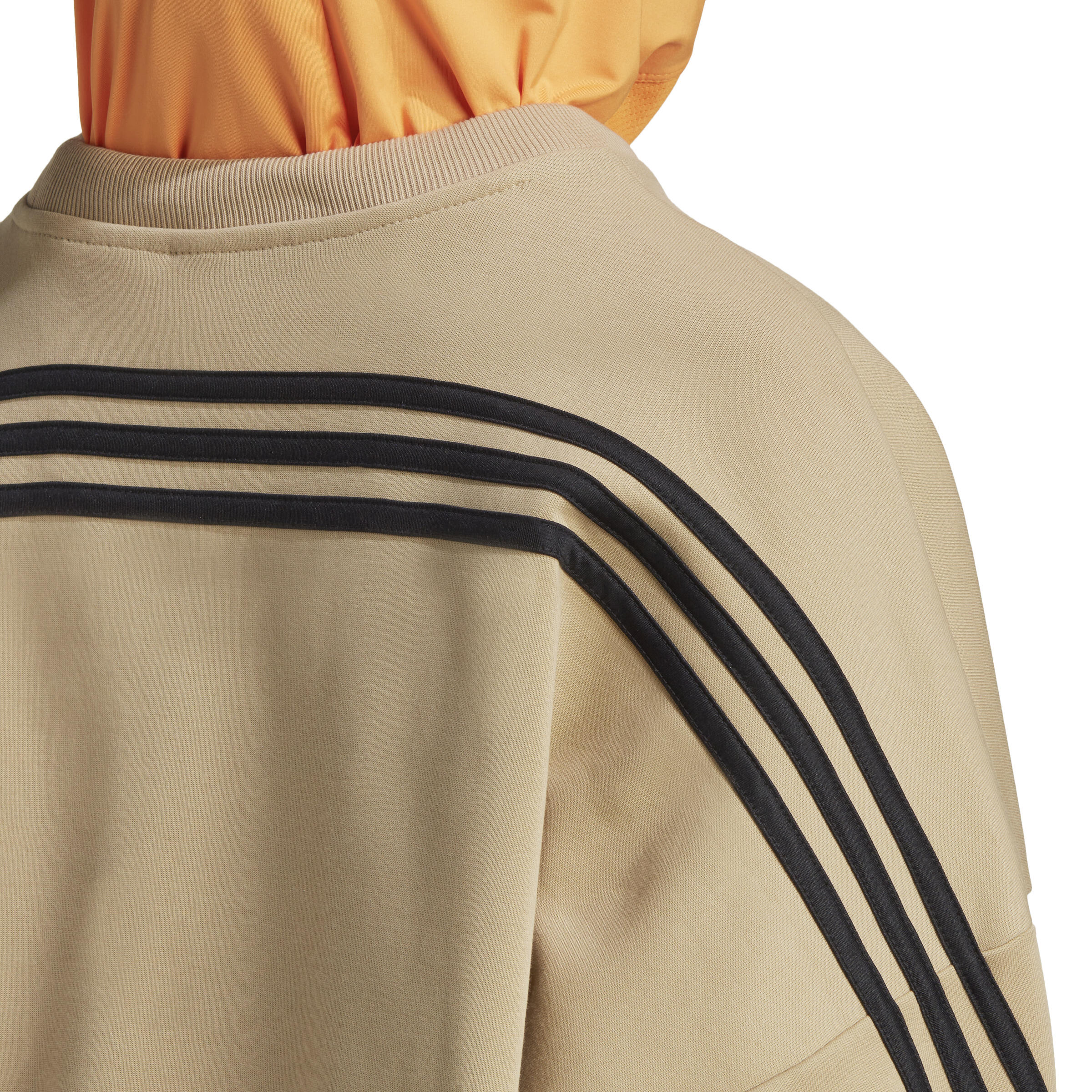 Sweater voor fitness en soft training dames Future Icons beige 5/8