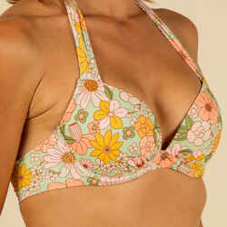 Women's Push-Up Swimsuit Top with Fixed Padded Cups ELENA VINTAGE