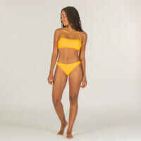 BANDEAU SWIMSUIT TOP LAURA YELLOW WITH REMOVABLE PADDED CUPS