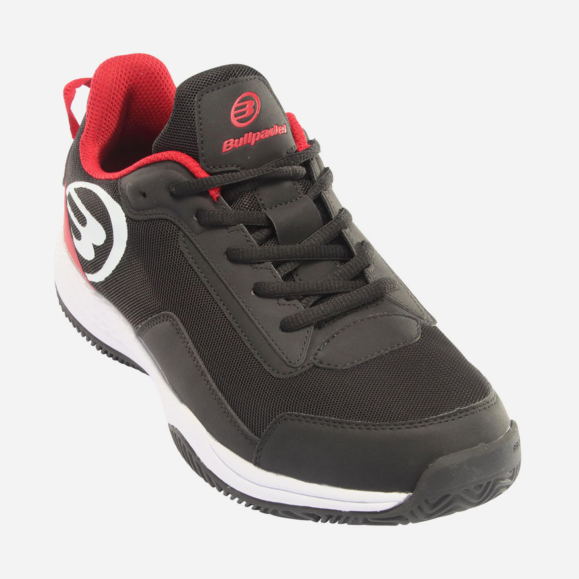 Chaussures de padel homme - Bullpadel Bowi 23 noir rouge 3/4