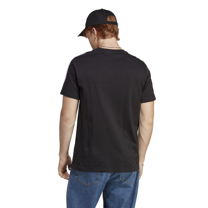 T-shirt uomo fitness ADIDAS regular cotone nera