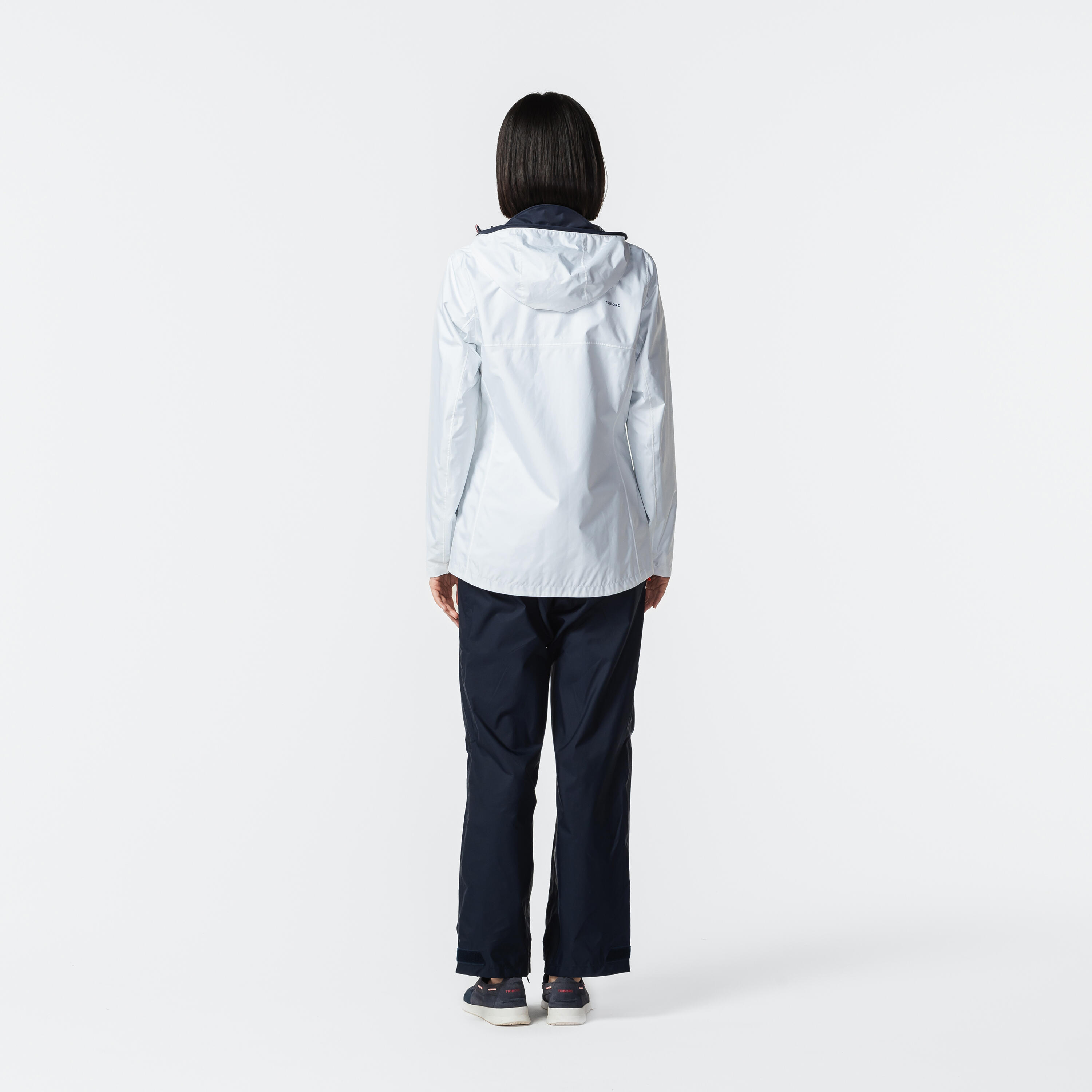 Segeljacke Regenjacke Damen wasserdicht ‒ Sailing 100 weiss 13/24