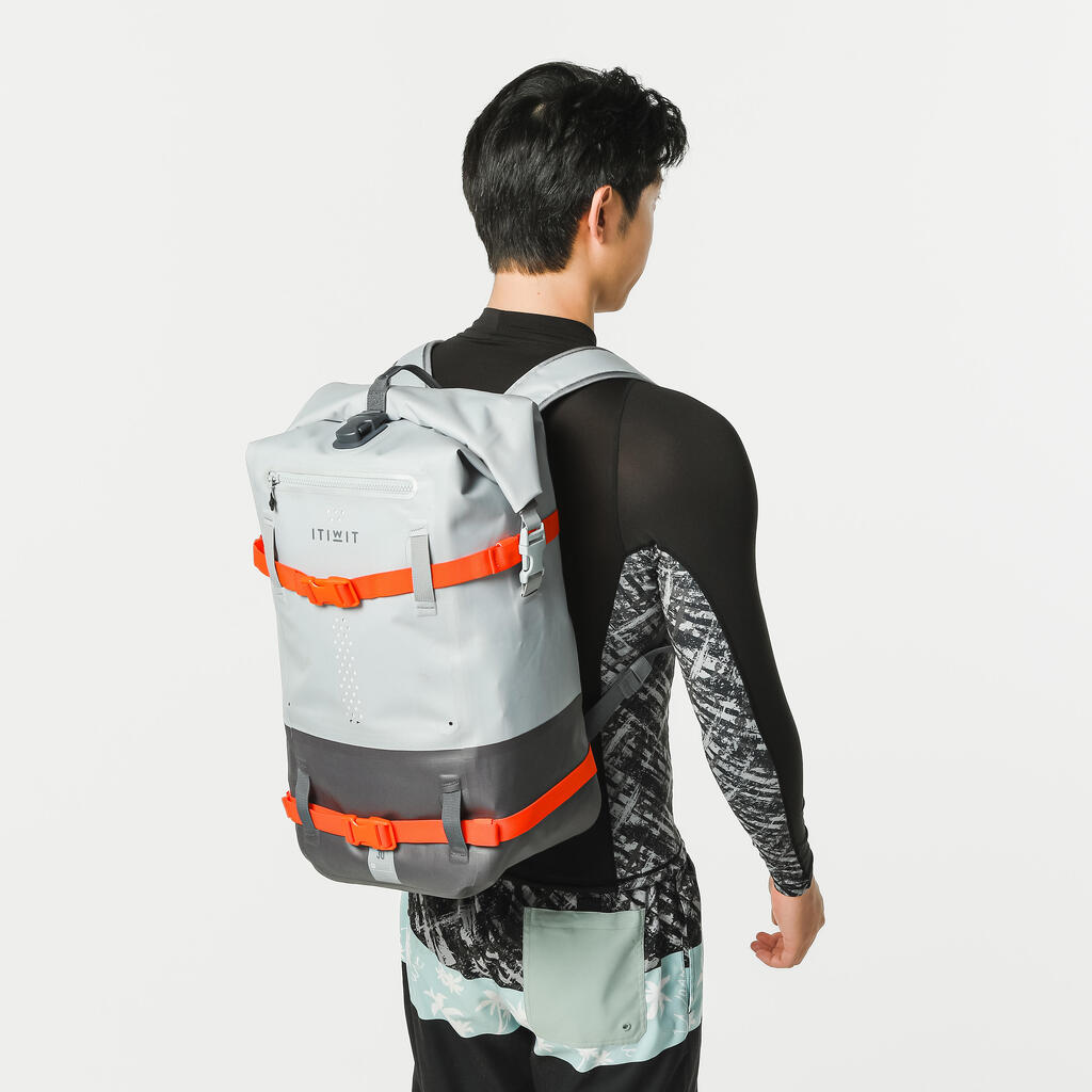 Maleta impermeable y hermética con capacidad de 30 litros Itiwit gris