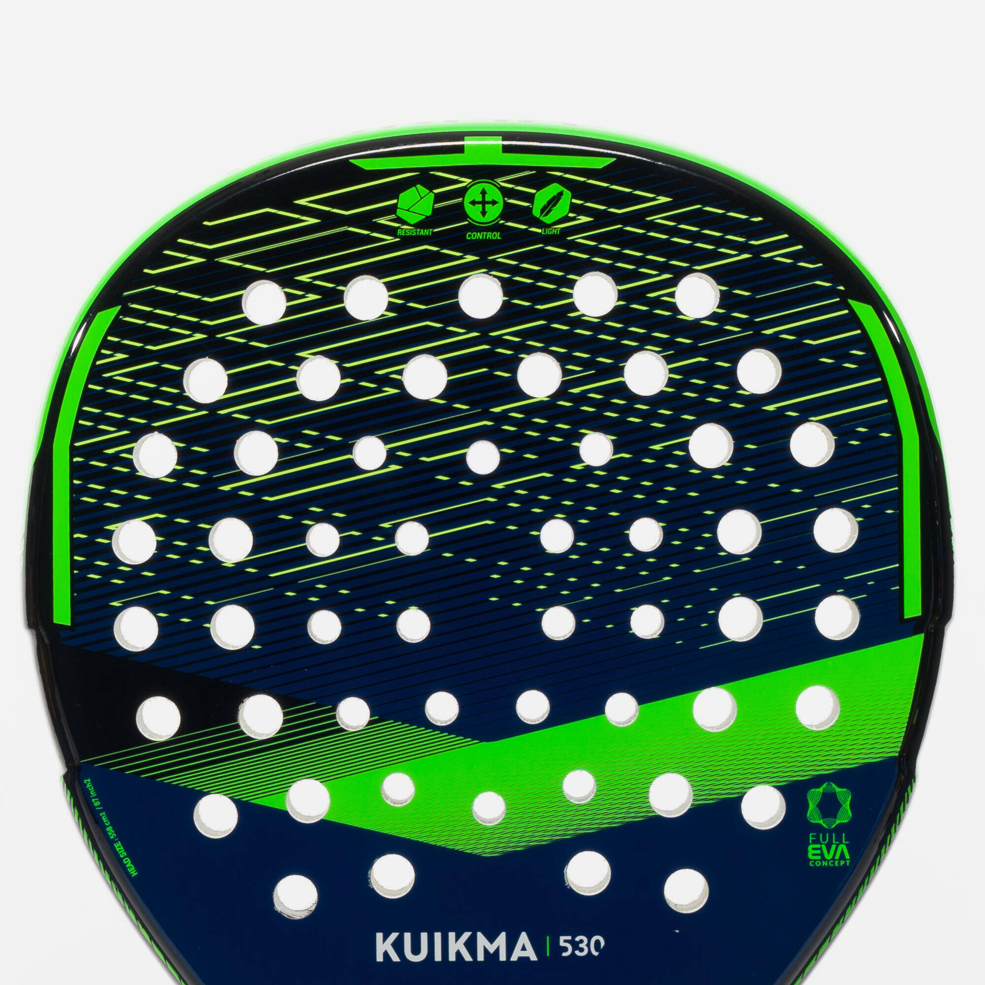 Adult Padel Racket PR 530 - Blue/Green -  4
