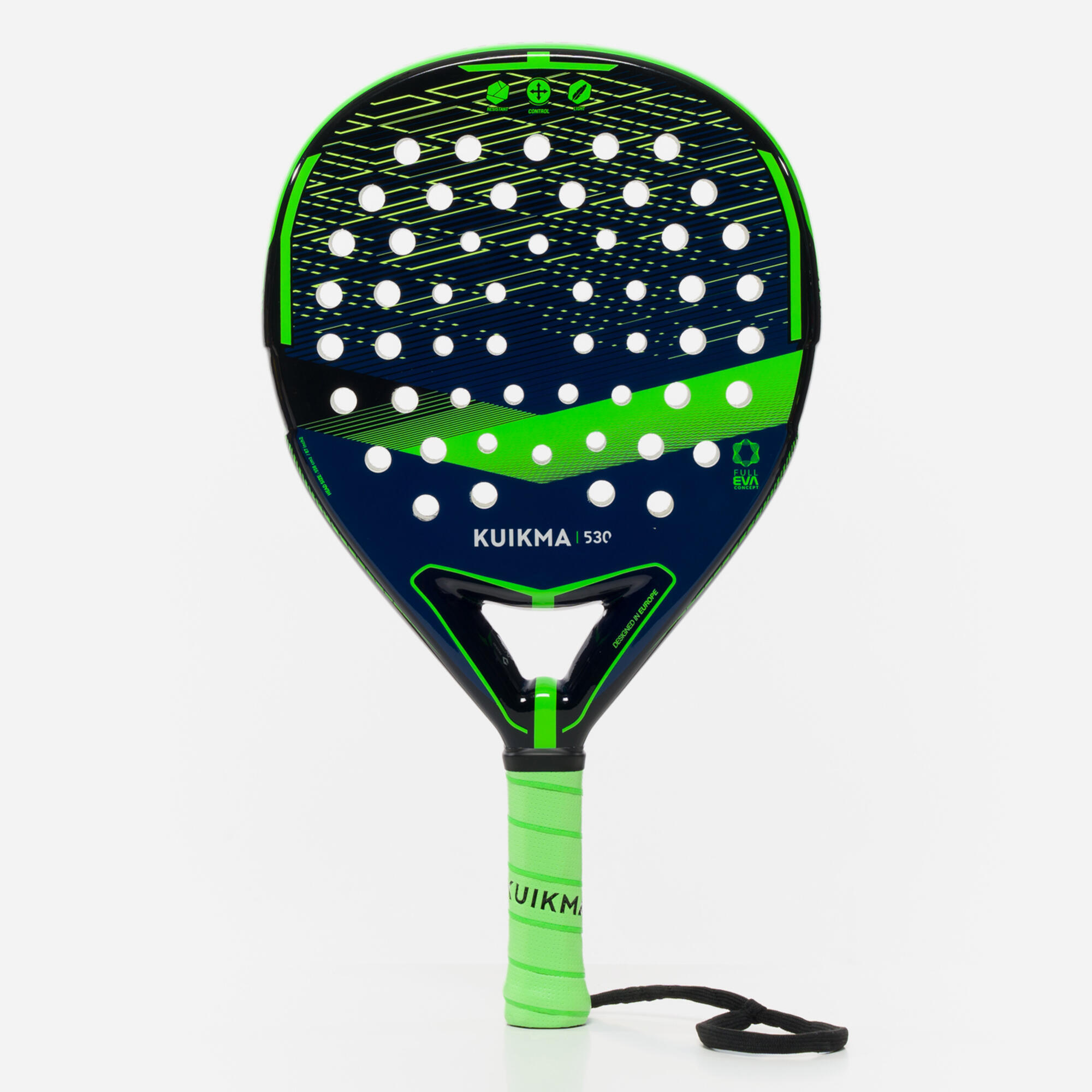 KUIKMA Adult Padel Racket PR 530 - Blue/Green