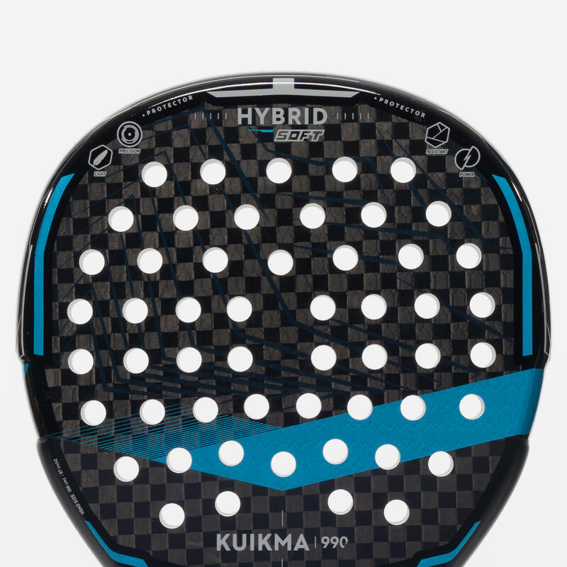 Raquette de padel adulte- Kuikma PR 990 Hybrid soft bleue