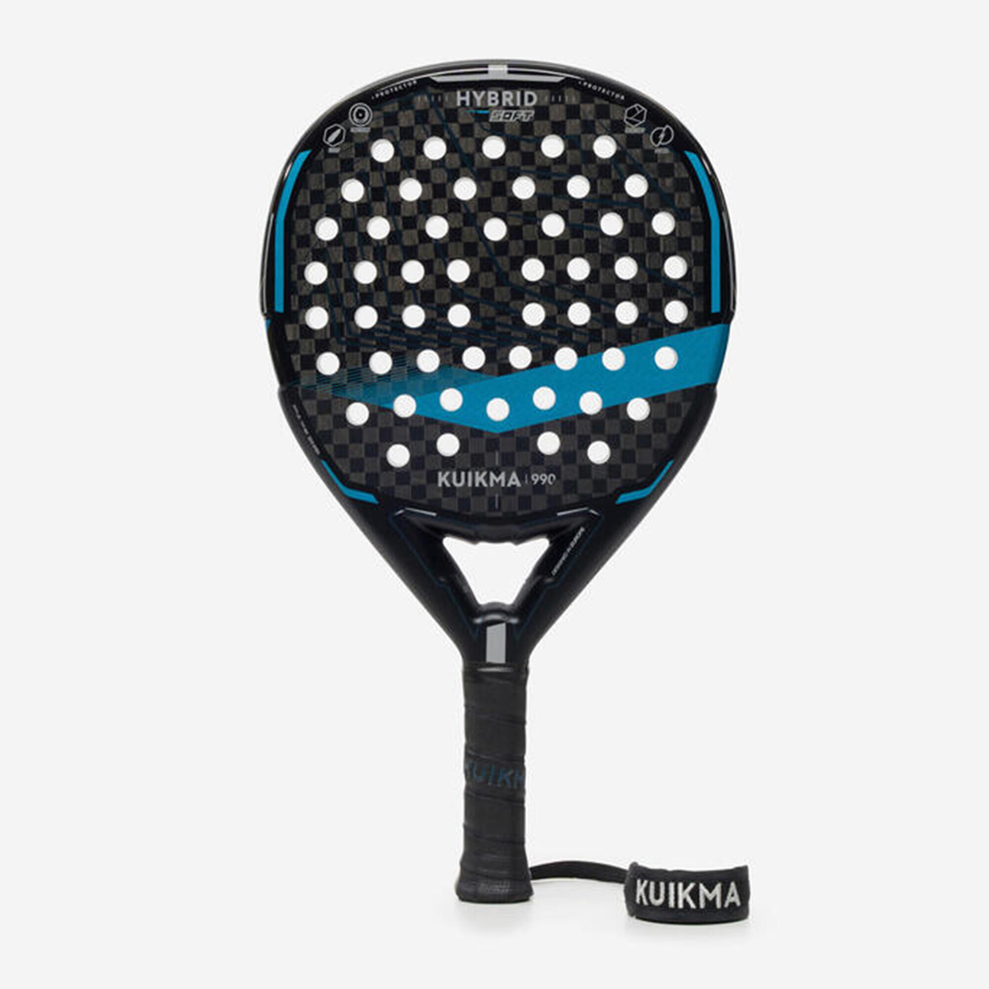 KUIKMA Adult Padel Racket PR 990 Hybrid Soft - Blue