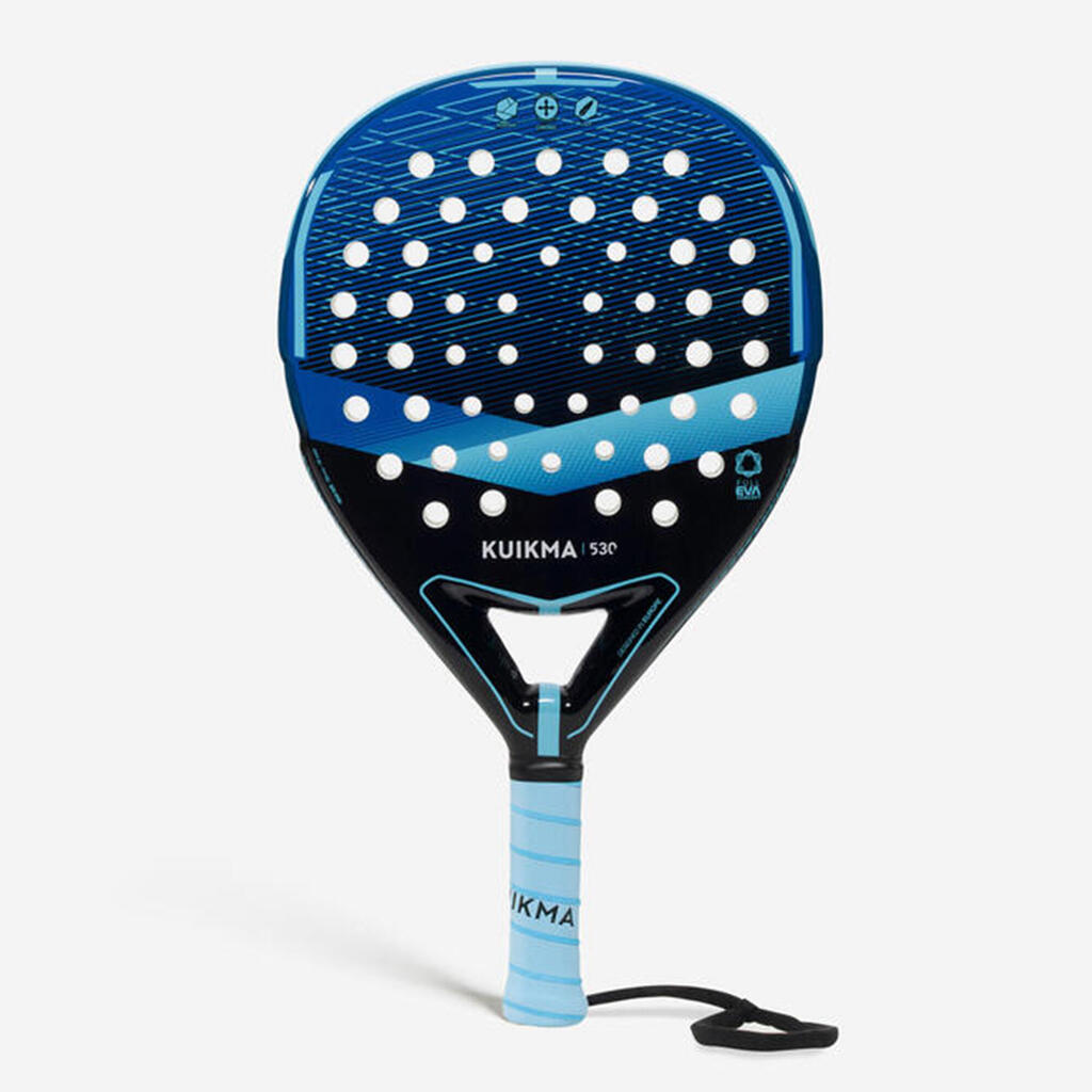 Pala de pádel negra y azul para adulto Kuikma PR 530