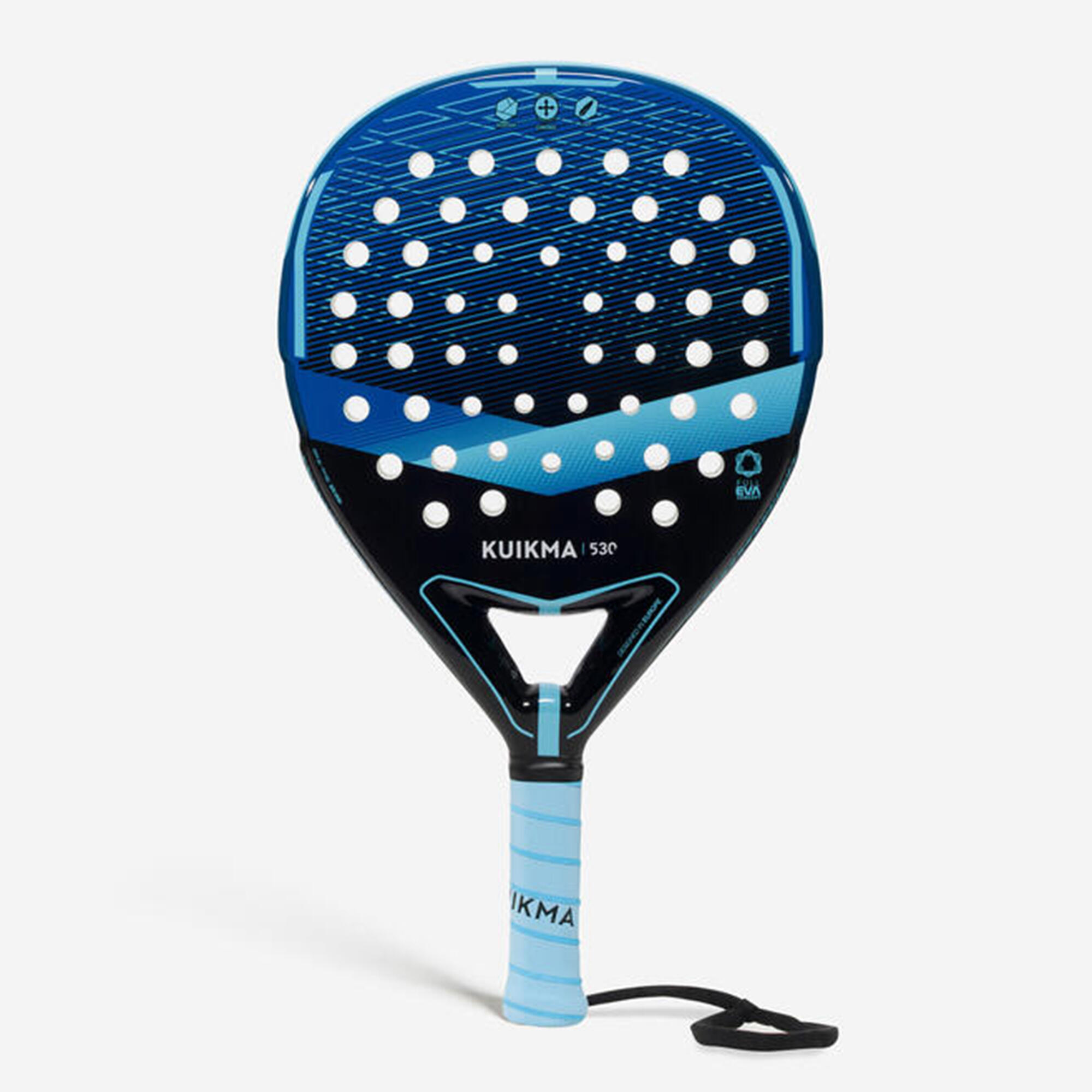 KUIKMA Adult Padel Racket PR 530 - Black/Blue