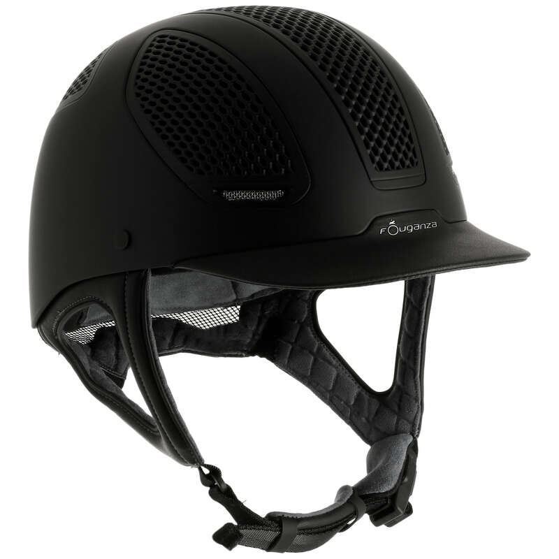 FOUGANZA C900 Sport Horse Riding Helmet Black Decathlon