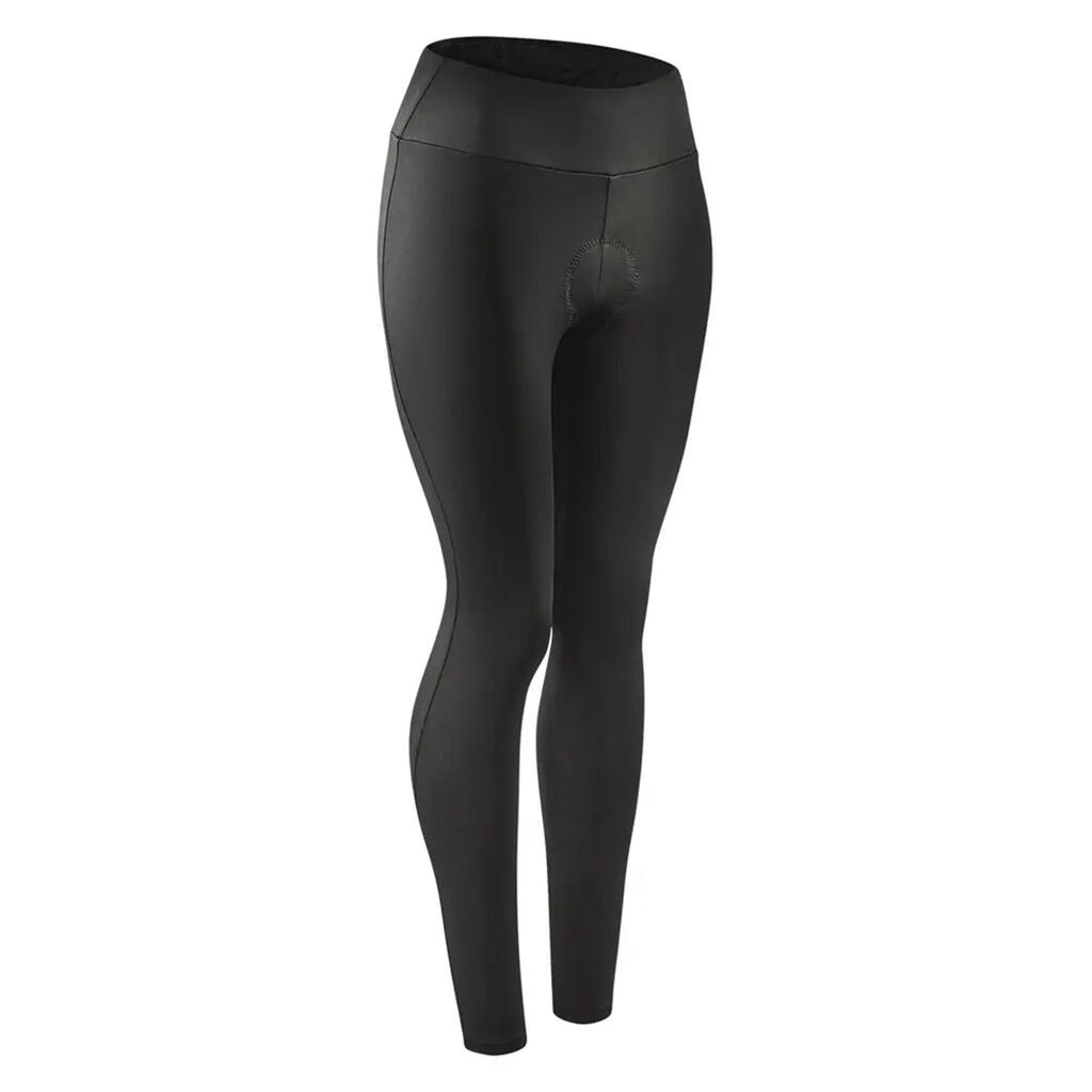 Badana pantalón ciclismo mujer Van Rysel UV protect bielástica negra
