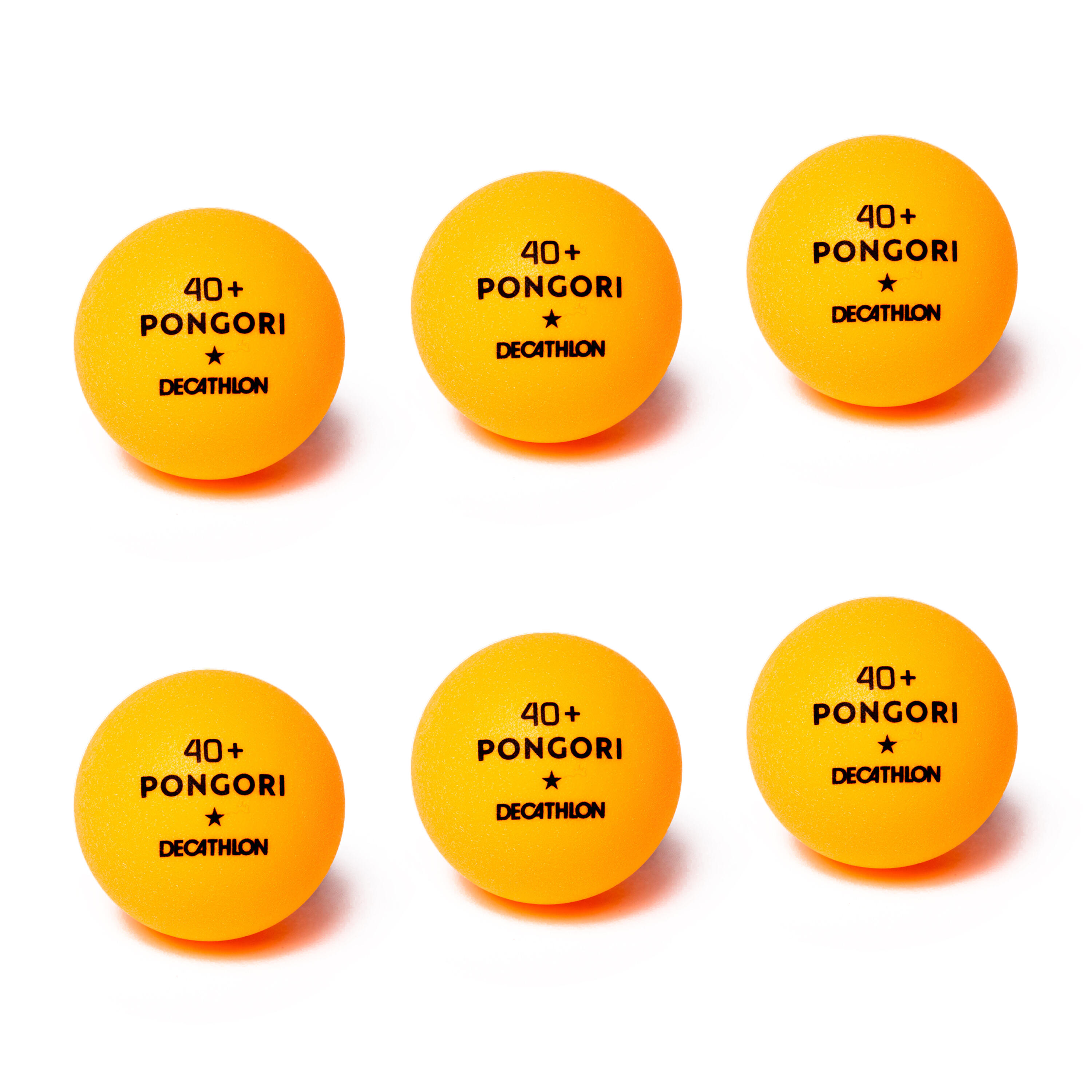 6-Pack Table Tennis Balls 40+ - TTB 100* Orange - PONGORI