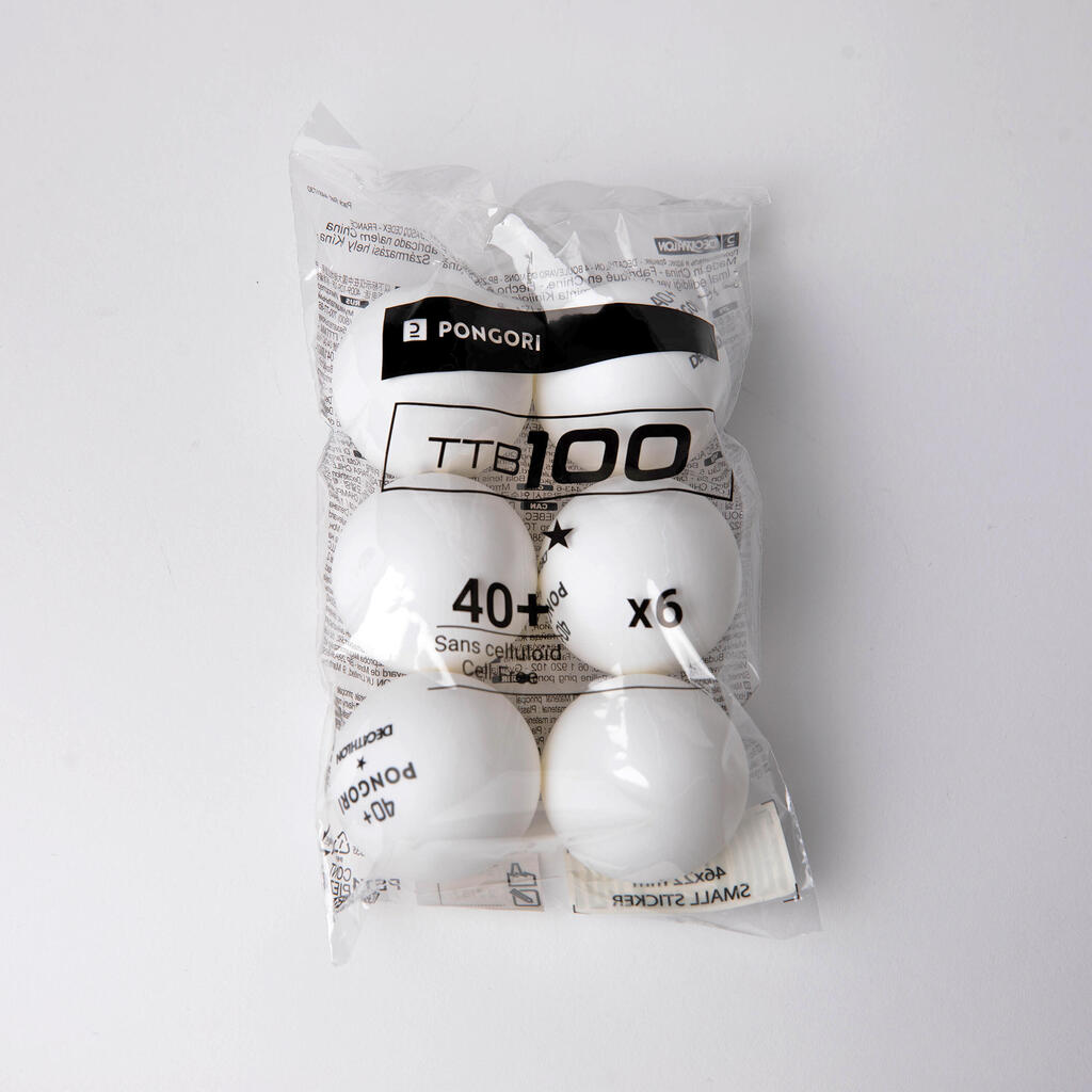 Pelotas de ping pong de 40+ TTB 100 (6)