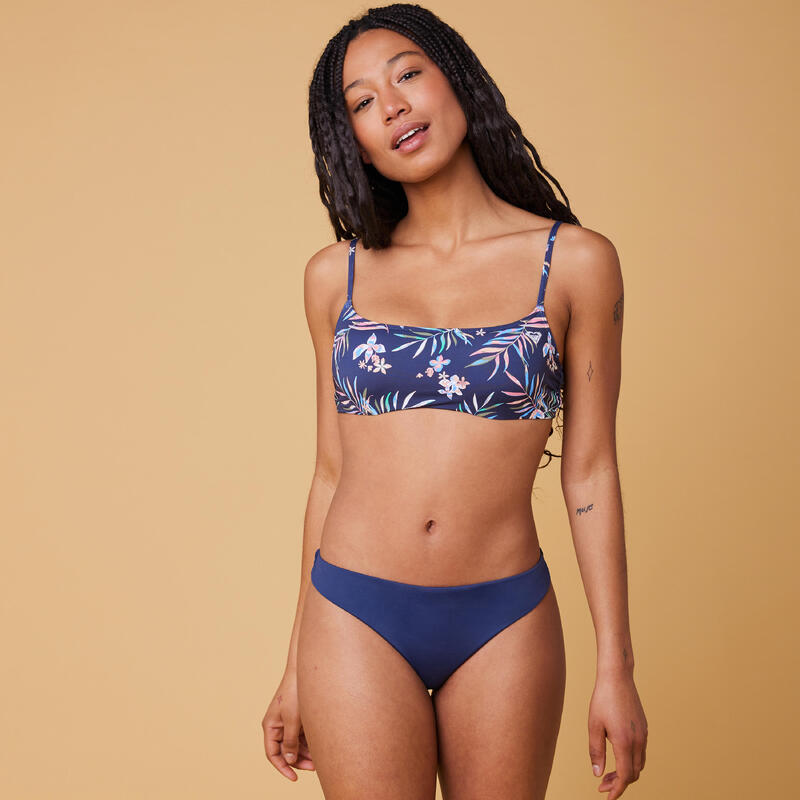 Bikinitop voor dames floral blauw