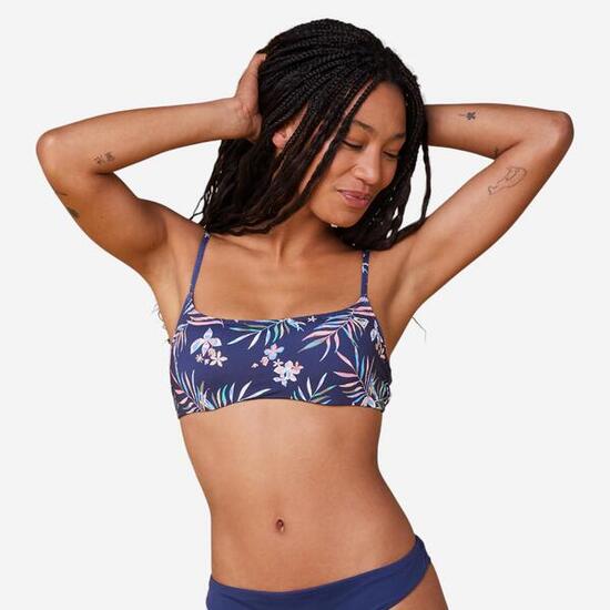 Costume top donna ROXY BREAK FLORAL blu
