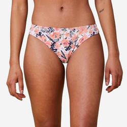 Bikinibroekje voor dames hoog uitgesneden Floral wit