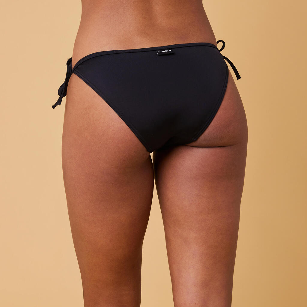 Women's tie-side bikini bottoms - Sofy spangled black