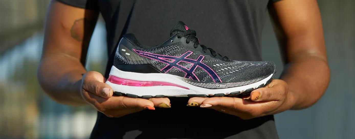 Hardloopschoenen voor dames - GEL-SUPERION 6 ZWART