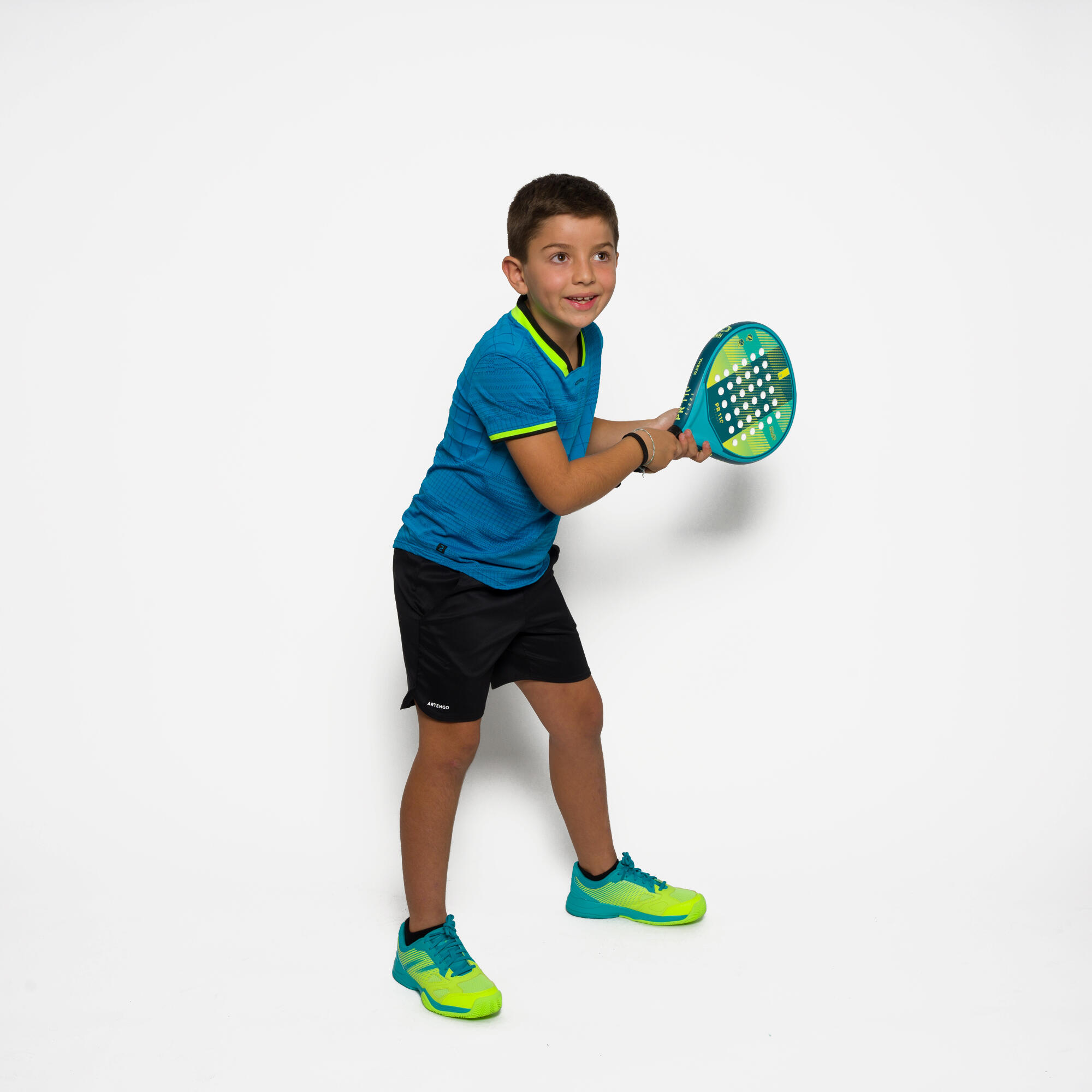 Calçado de Padel PS 500 Criança VERDE TURQUESA 8/9
