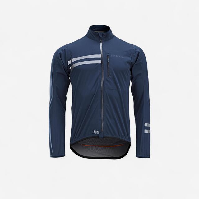 VAN RYSEL CHAQUETA IMPERMEABLE CICLISMO HOMBRE RC500 - AZUL OSCURO