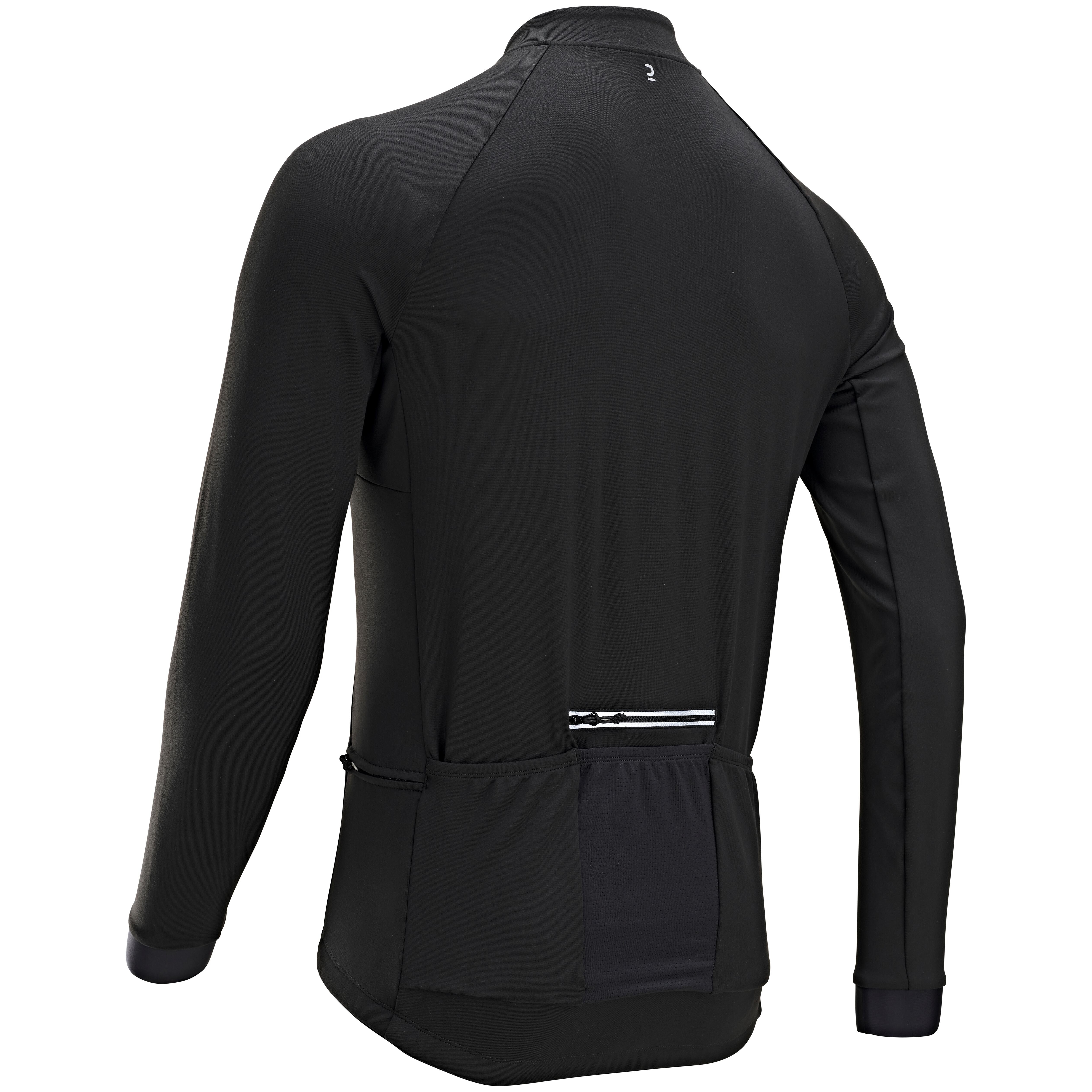 Maillot ciclismo manga larga hombre Triban RC100 negro Decathlon