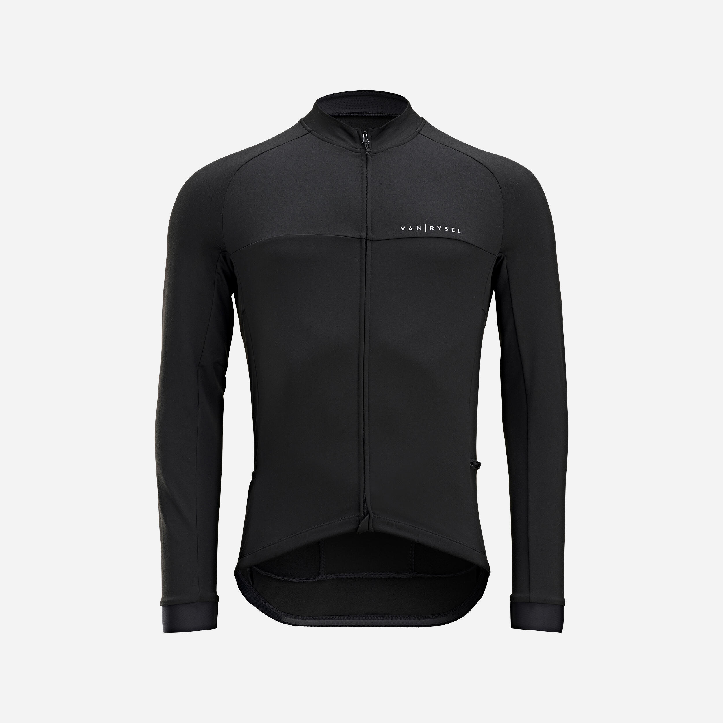 MAGLIA DA CICLISMO SU STRADA MEZZA STAGIONE A MANICHE LUNGHE DA UOMO - RC100 NERO