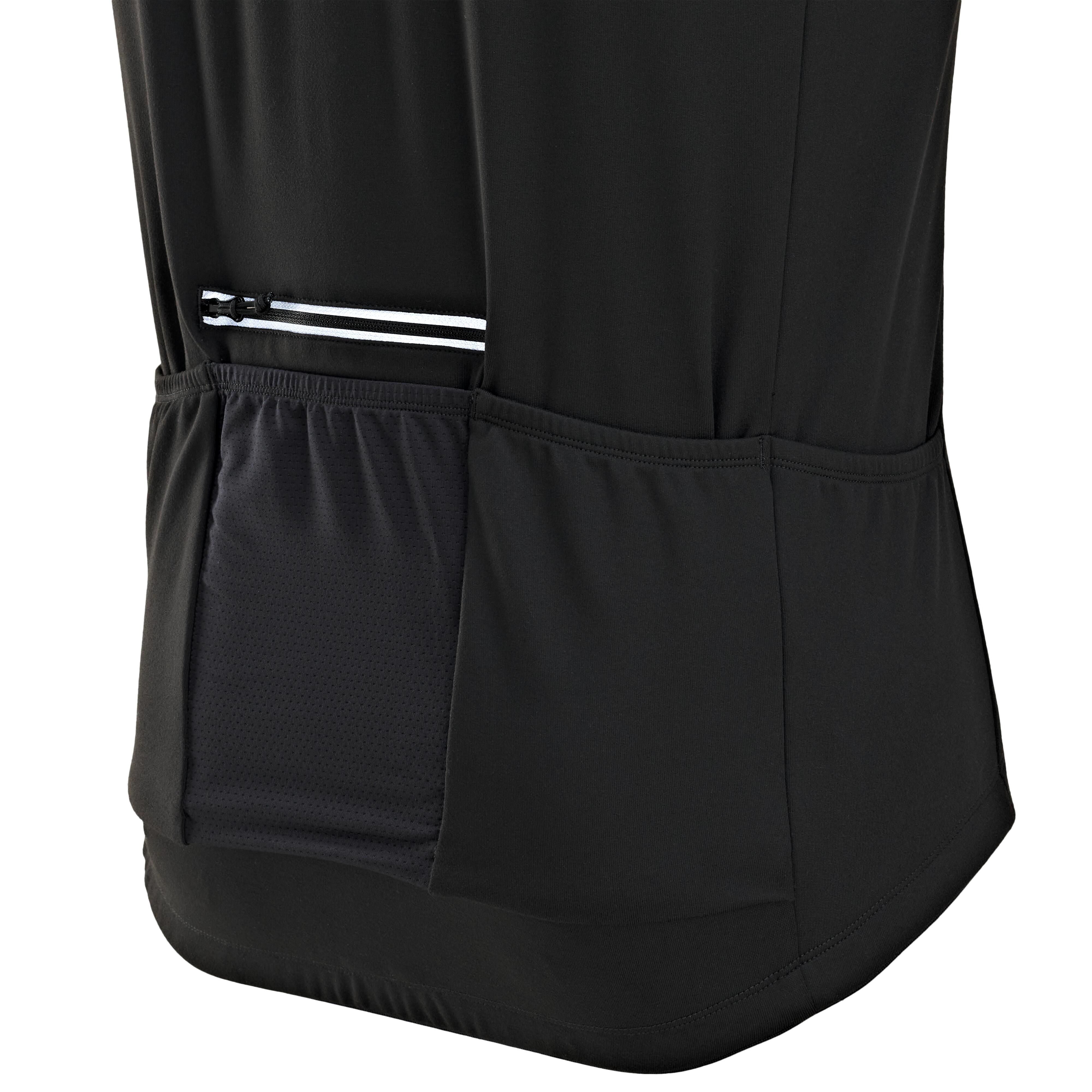 Men's LS Mid-Season Road Cycling Jersey - RC 100 Black - VAN RYSEL