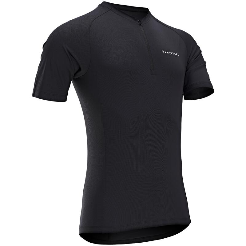 CAMISOLA DE MANGA CURTA BICICLETA DE ESTRADA VERÃO HOMEM - ESSENTIEL PRETO