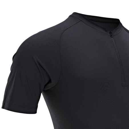 Men's Road Cycling Short-Sleeved Summer Jersey Essential - Black