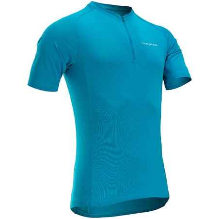 Men's Short-Sleeved Road Cycling Summer Jersey Essential - Blue