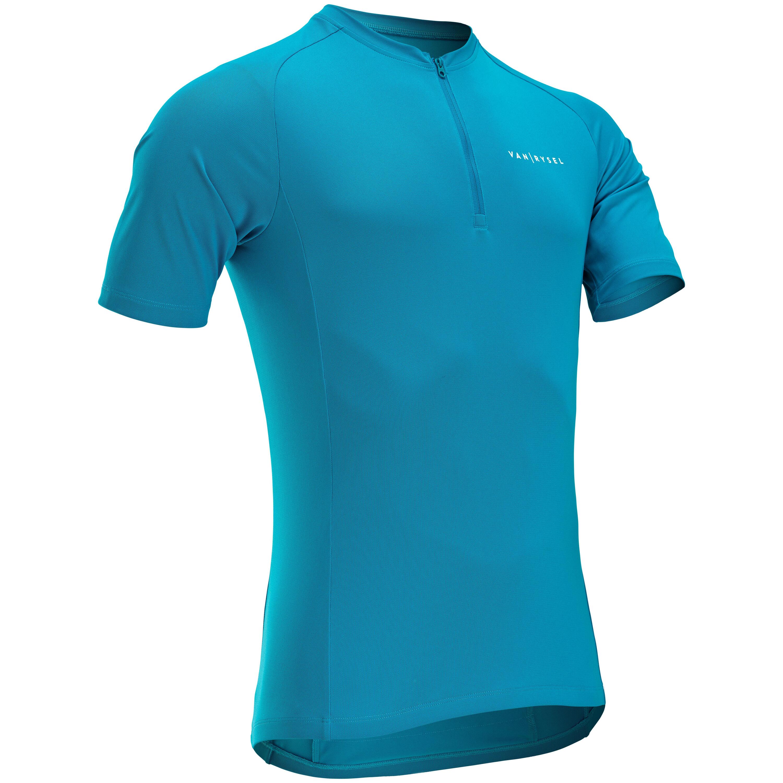 Men's Short-Sleeved Road Cycling Summer Jersey Essential - Blue 2/7