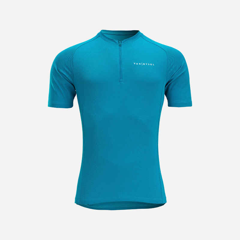 Men's Short-Sleeved Road Cycling Summer Jersey Essential - Blue