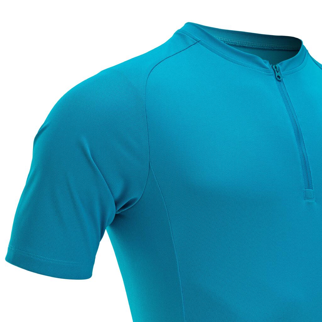 Radtrikot kurzarm Rennrad Sommer Herren Essentiel blau 