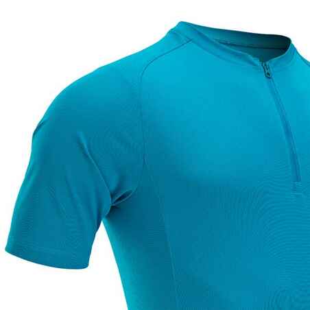 Men's Short-Sleeved Road Cycling Summer Jersey Essential - Blue