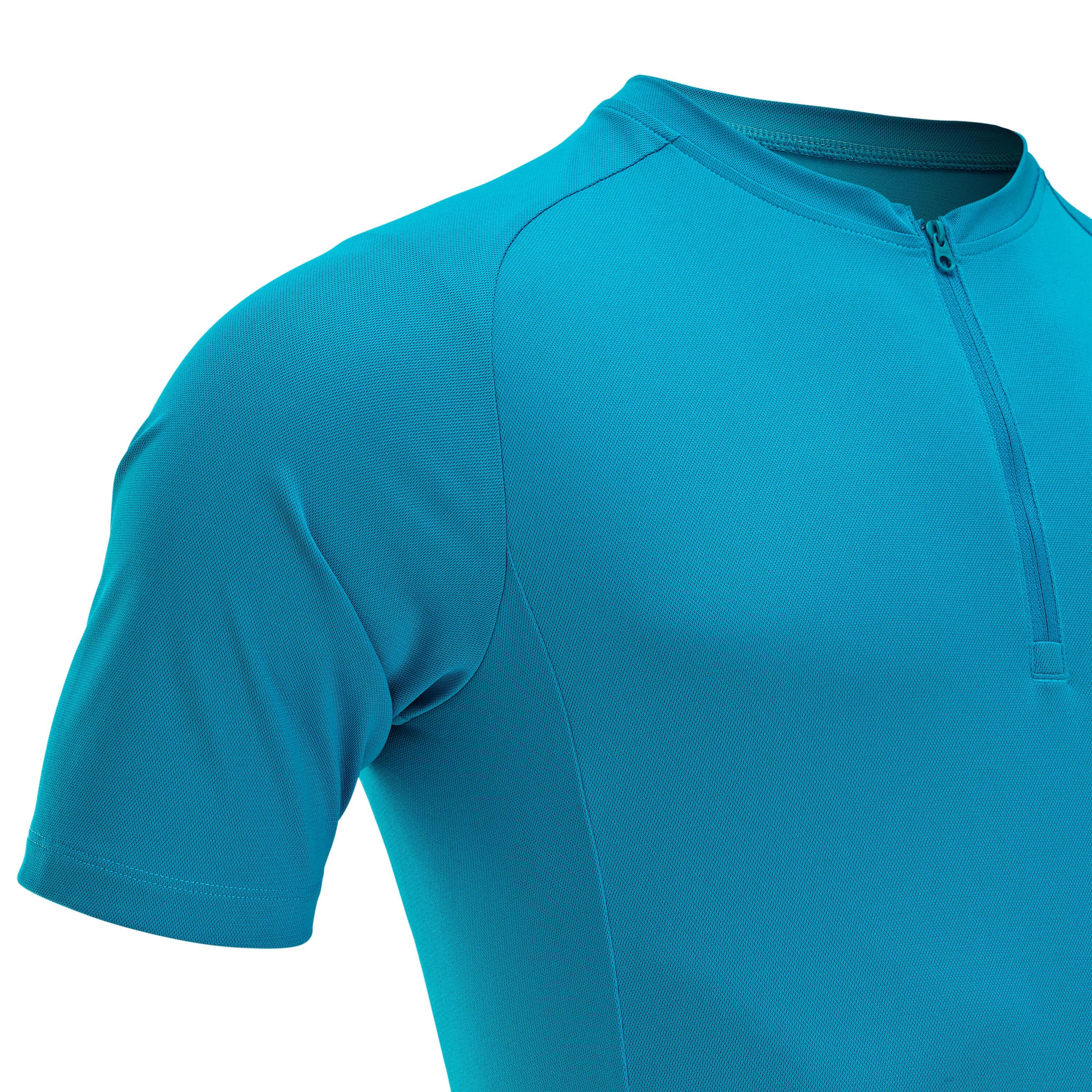 Men's Short-Sleeved Road Cycling Summer Jersey Essential - Blue 4/7