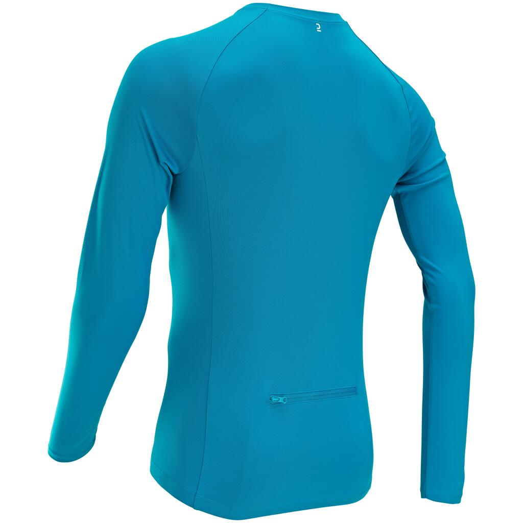 TRICOTA DE CICLISMO RUTA HOMBRE MANGA LARGA UV AZUL