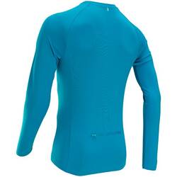 Men's Anti-UV Long-Sleeved Road Cycling Summer Jersey Essential - Blue